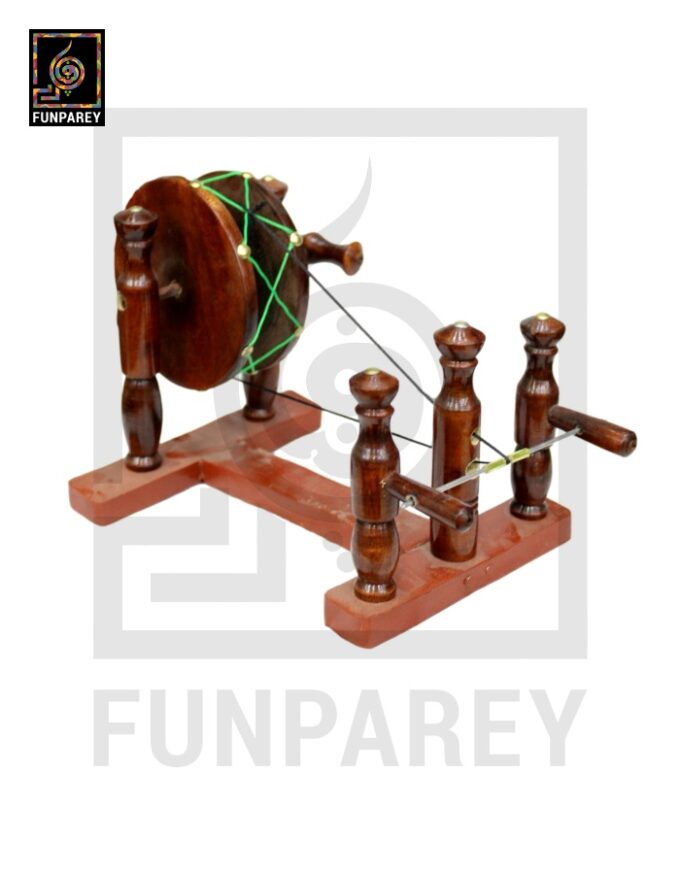 Premium Handmade Wooden Charkha Single - Image 6