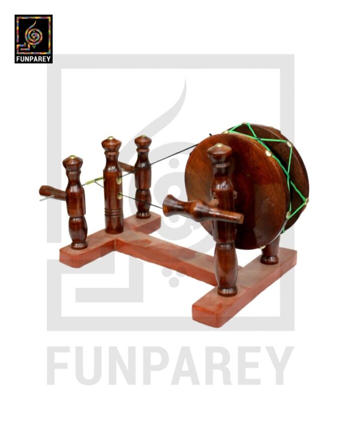Premium Handmade Wooden Charkha Single - Image 2