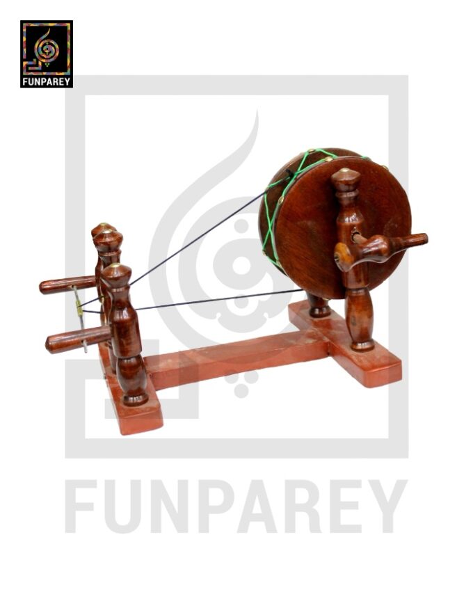 Premium Handmade Wooden Charkha Single - Image 3