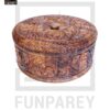 Premium Wooden Dry Fruit Bowl 10" with Heavy Carving Design