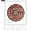 Premium Wooden Dry Fruit Bowl 10" with Heavy Carving Design - Image 3