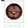 Premium Wooden Dry Fruit Bowl 10" with Heavy Carving Design - Image 4