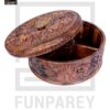 Premium Wooden Dry Fruit Bowl 10" with Heavy Carving Design - Image 7