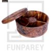 Premium Wooden Dry Fruit Bowl 10" with Heavy Carving Design - Image 8