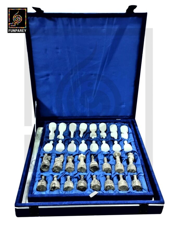 Premium Onyx Stone Chess Board with Pieces Complete Set 15x15 - Image 2