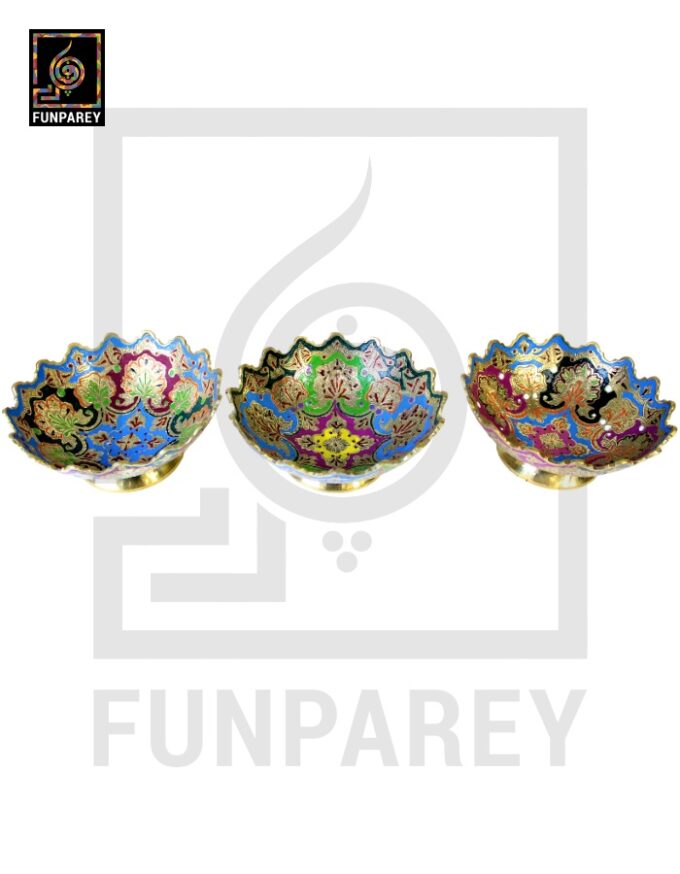 Handmade Decorative 6″ Distinct Brass Bowl Set (3 Pieces) - Image 4