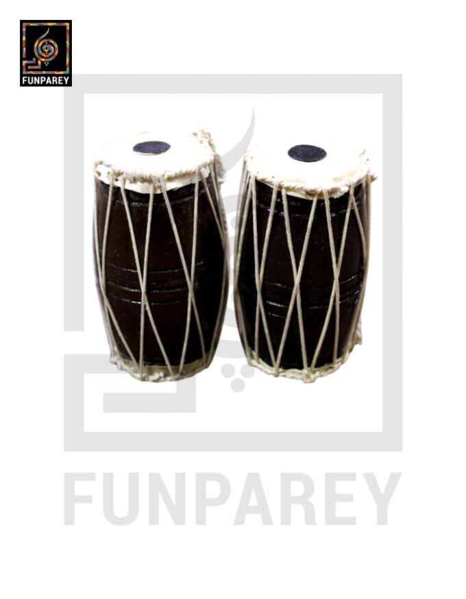 Handmade Wooden Dhol Pair