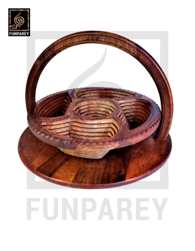 Handmade Wooden Premium Spring Tray 14" - Image 8