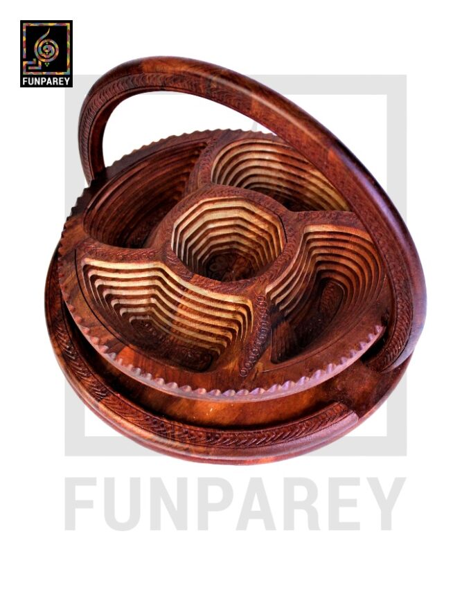 Handmade Wooden Premium Spring Tray 14" - Image 6