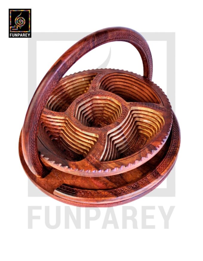 Handmade Wooden Premium Spring Tray 14"