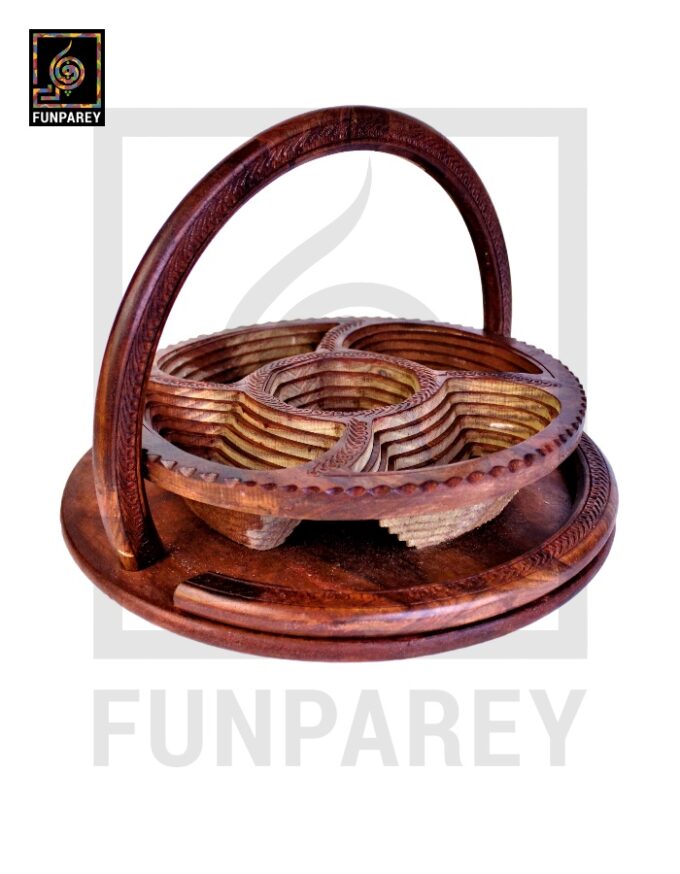 Handmade Wooden Premium Spring Tray 14" - Image 4