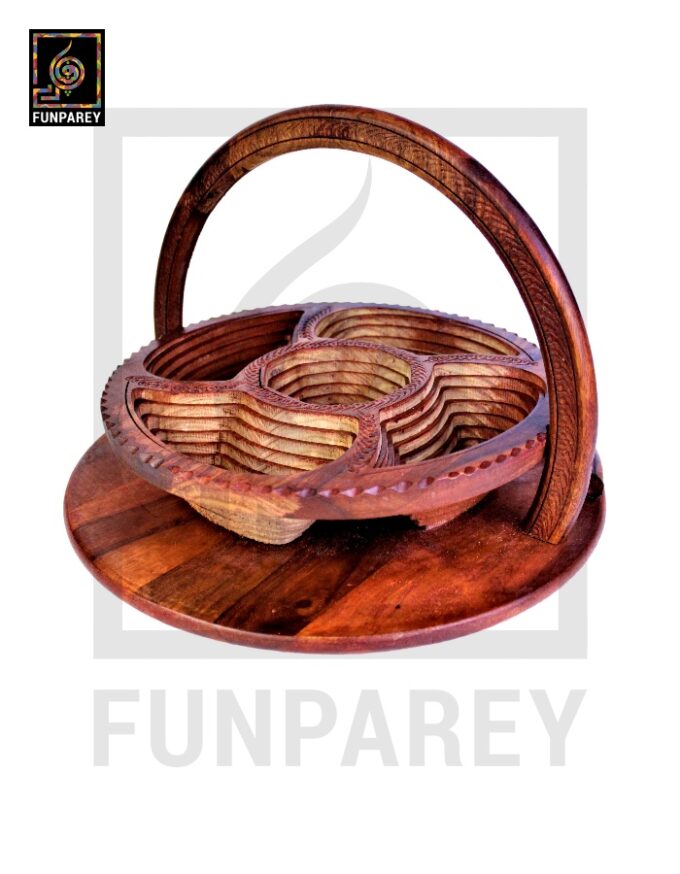 Handmade Wooden Premium Spring Tray 14" - Image 9