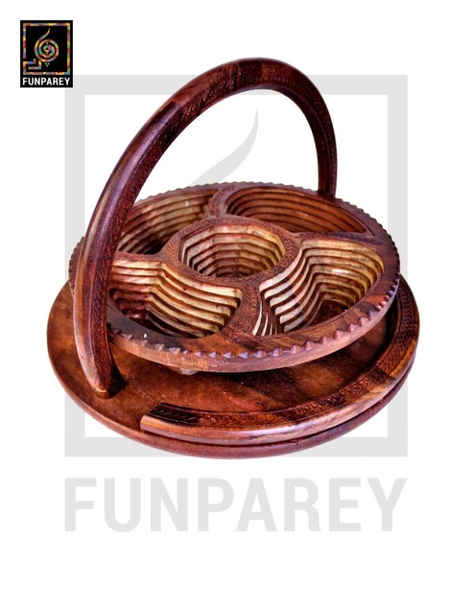 Handmade Wooden Premium Spring Tray 14" - Image 2