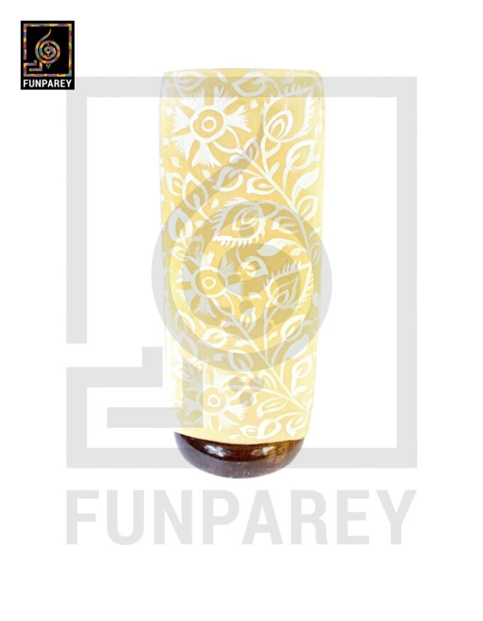 Premium Camel Skin Table Lamp  12" Golden Square - Image 4