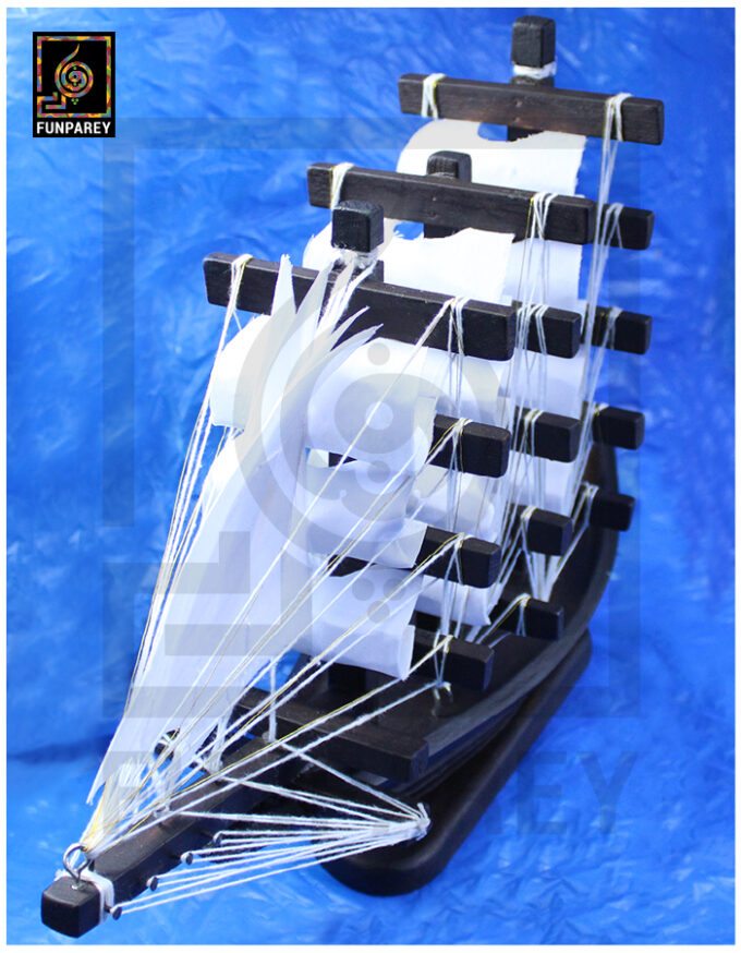Handmade Wooden Sailing Ship Model (Medium) 18/13 - Image 8