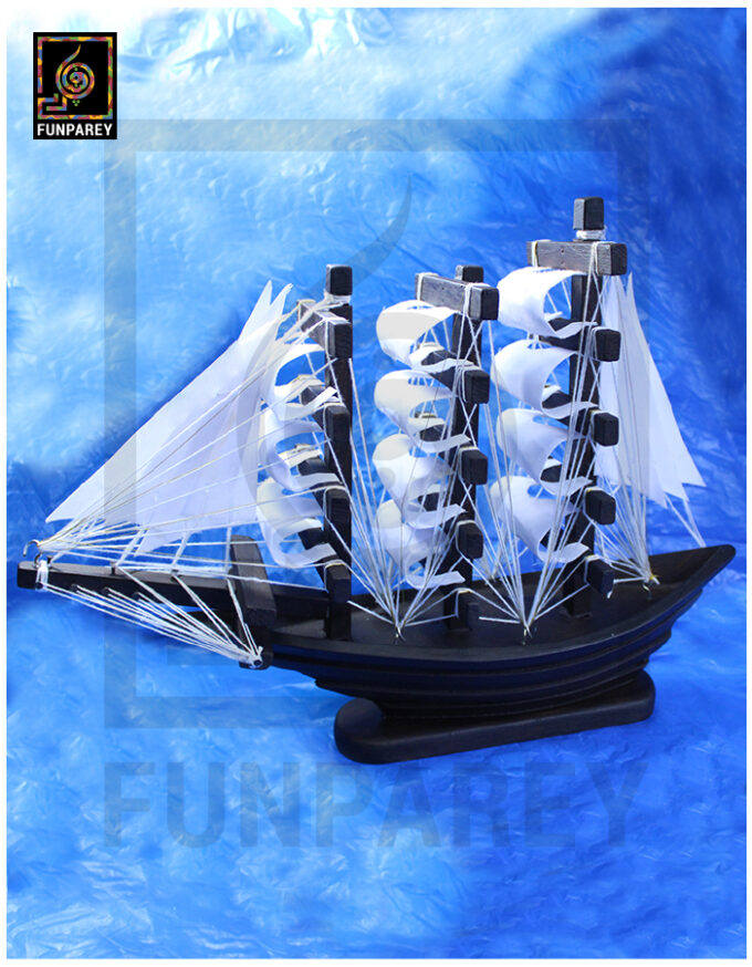 Handmade Wooden Sailing Ship Model (Medium) 18/13 - Image 11