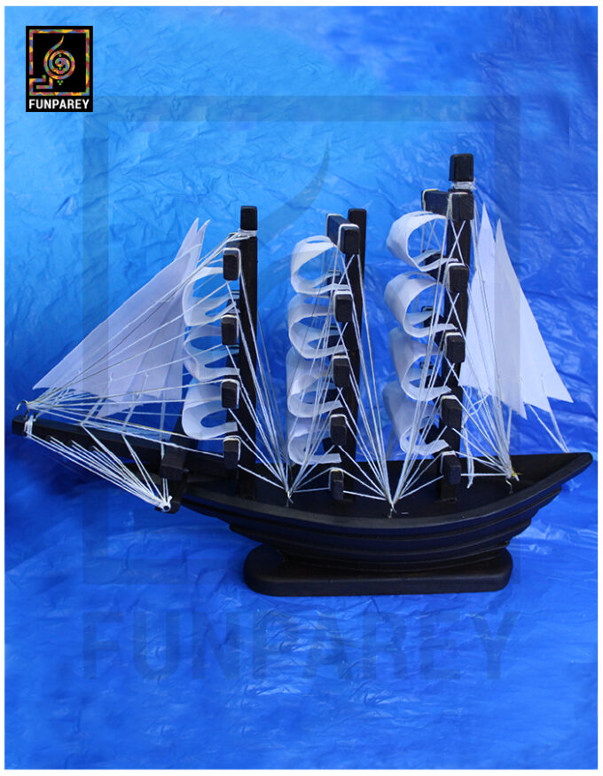 Handmade Wooden Sailing Ship Model (Medium) 18/13 - Image 2