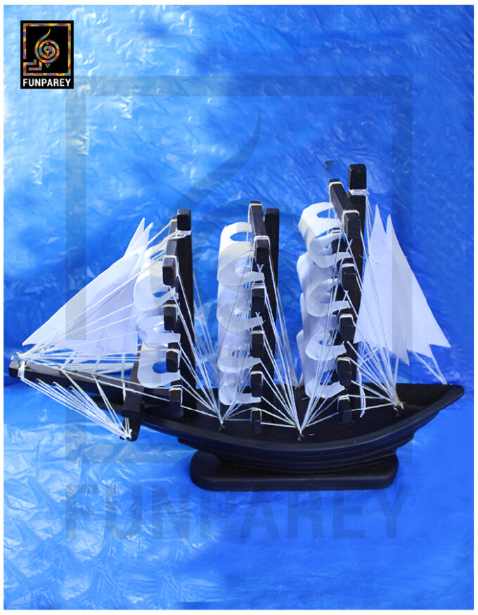 Handmade Wooden Sailing Ship Model (Medium) 18/13 - Image 3