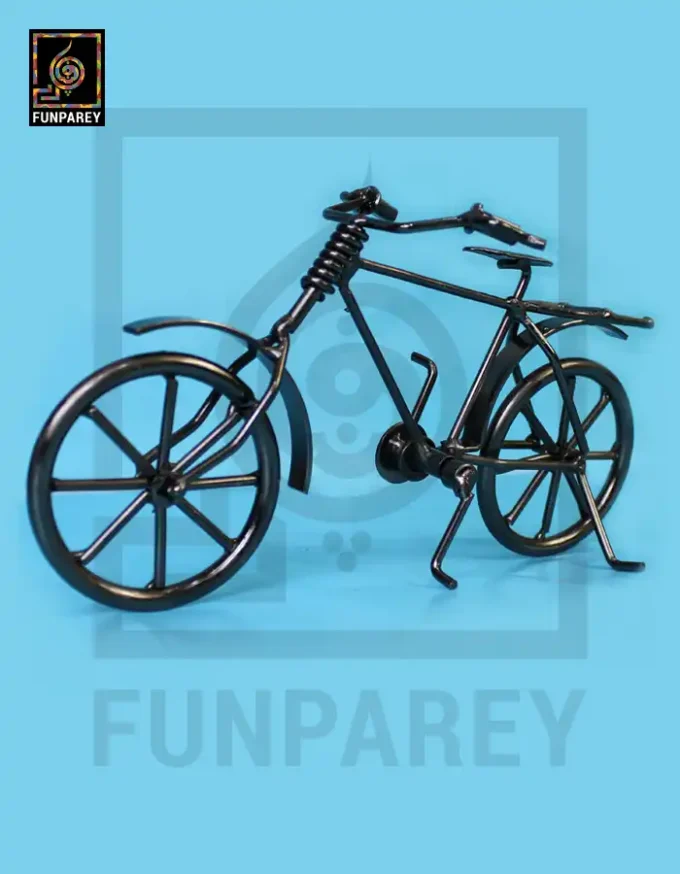 Retro Bike Desk Sculpture - Metallic Cycle - Image 4