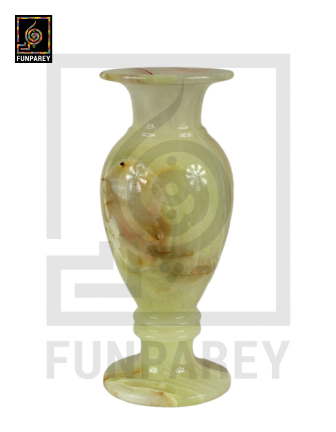 Premium Onyx Stone Vase Heavy 14" Single - Image 2