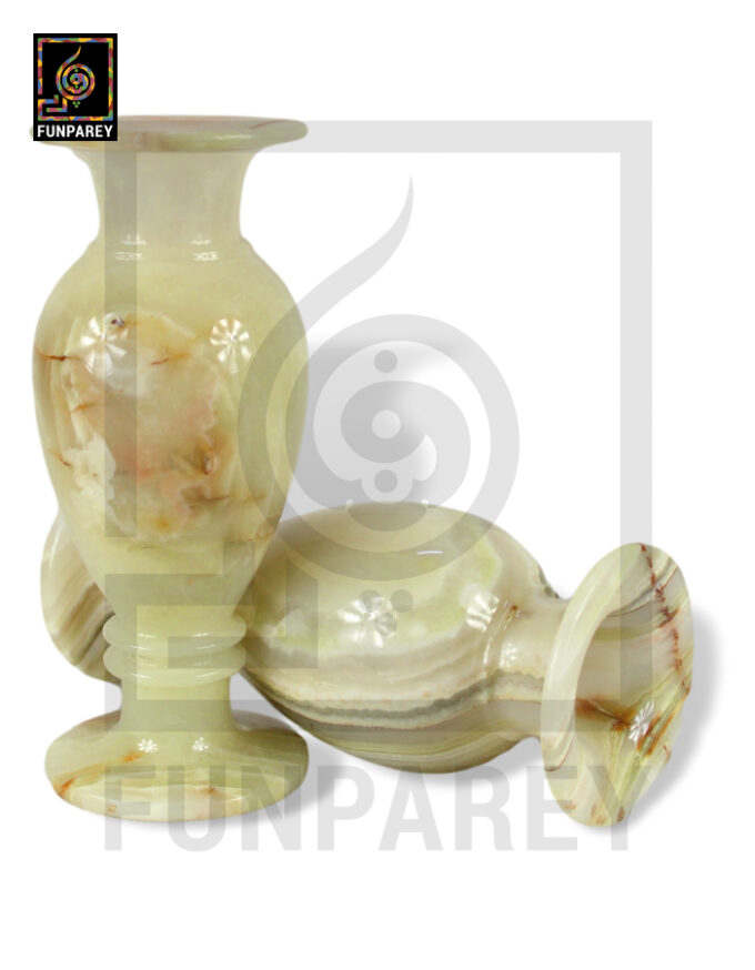 Premium Stone Heavy Vases 14" Pair