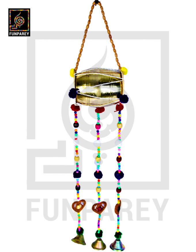 Classic Brass Dhol Chime Large Wall Hanging - Image 7
