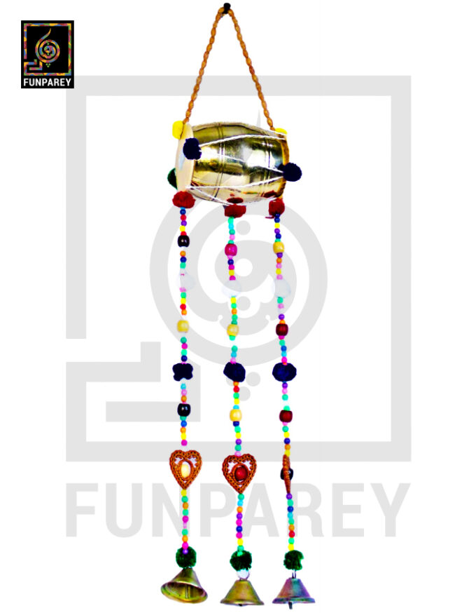 Classic Brass Dhol Chime Large Wall Hanging - Image 8