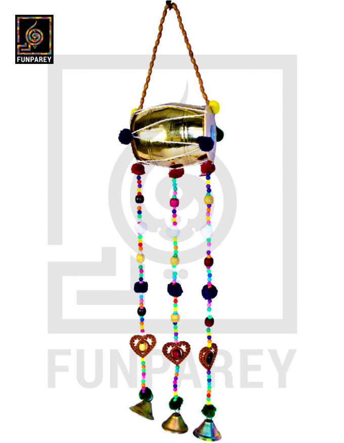 Classic Brass Dhol Chime Large Wall Hanging - Image 2