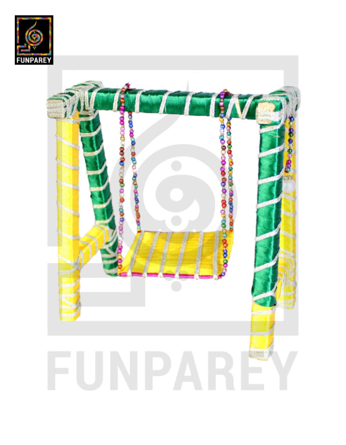 Wooden Multicolor Decorative Jhoola / Embroidered Miniature Swing - Image 13