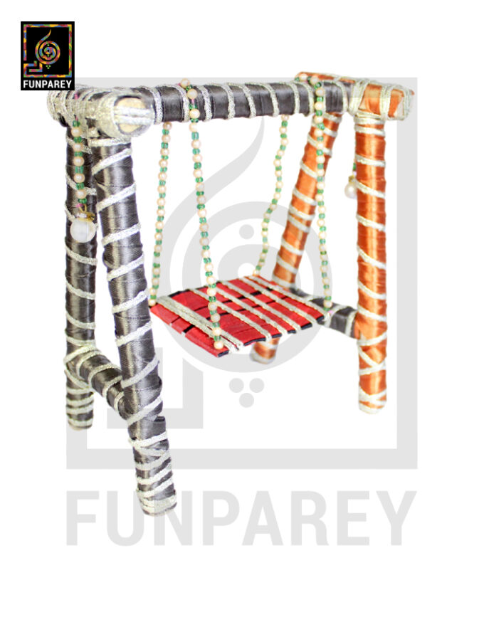 Wooden Multicolor Decorative Jhoola / Embroidered Miniature Swing - Image 17
