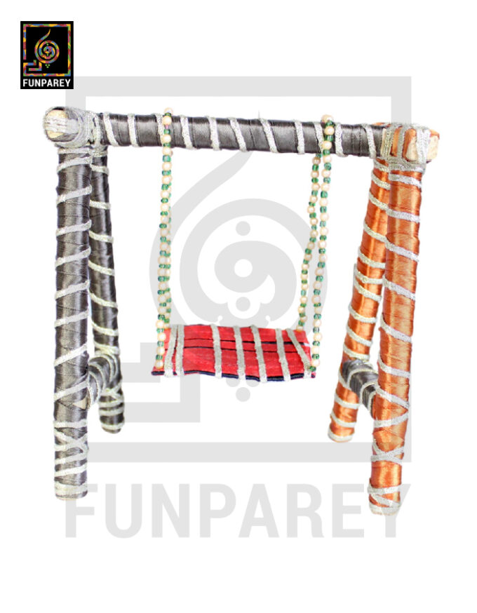 Wooden Multicolor Decorative Jhoola / Embroidered Miniature Swing - Image 18