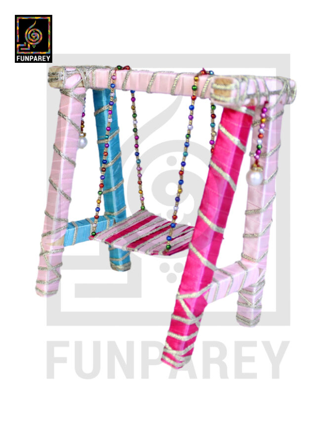 Wooden Multicolor Decorative Jhoola / Embroidered Miniature Swing - Image 20