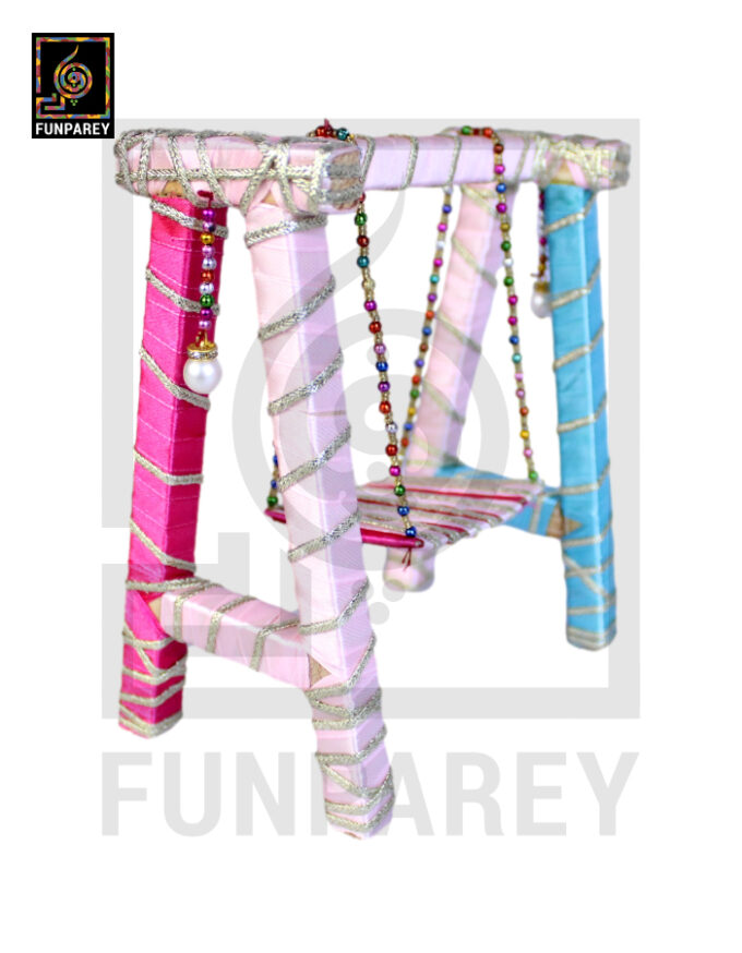 Wooden Multicolor Decorative Jhoola / Embroidered Miniature Swing - Image 21