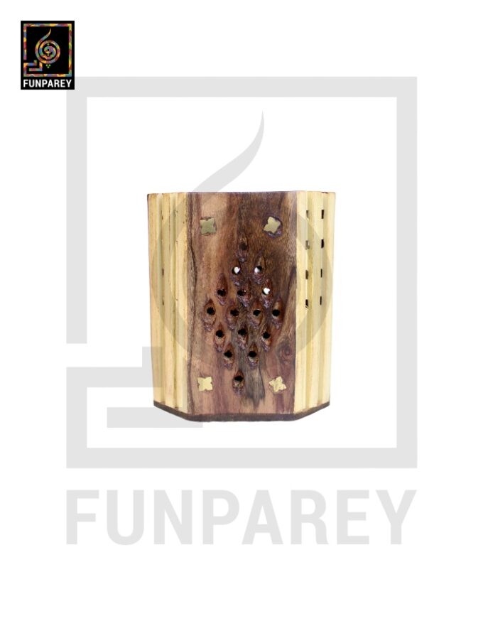 Hand Carved Oblong Shaped Accessory Jar Dual Shade - Image 5