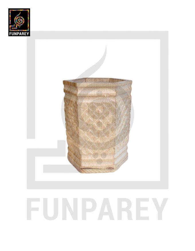Hand Crafted Accessory Jar Hexdot White