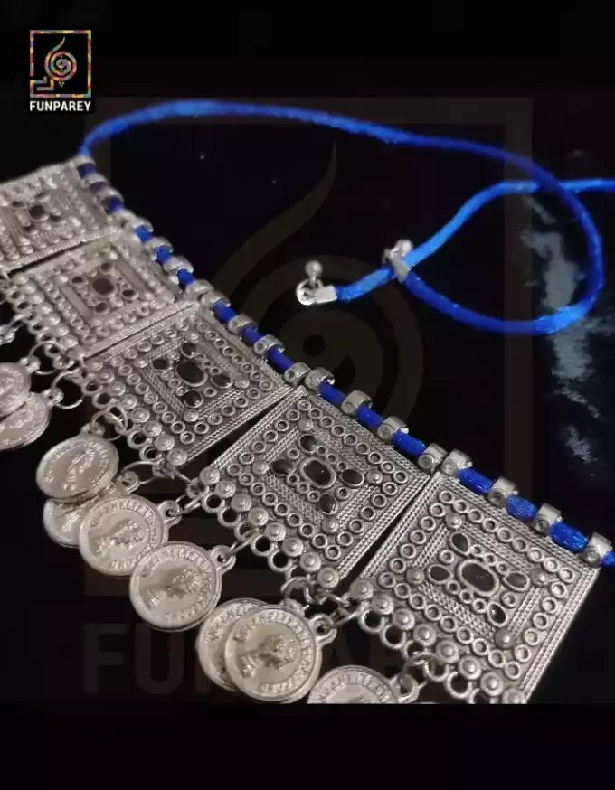 Oxidized Metal Jewelry Choker "Azuric V2" - Image 4