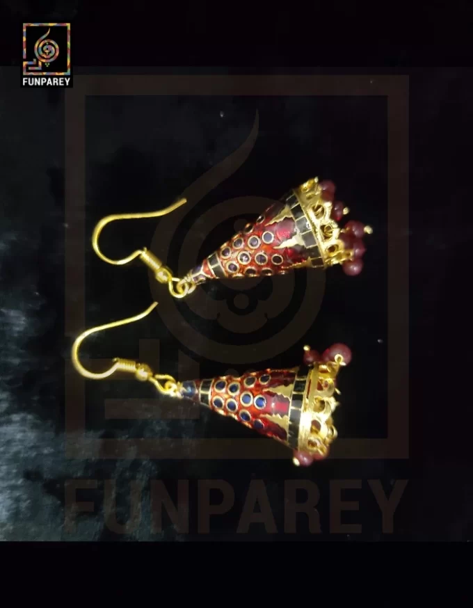 Ethnic Tribal Metallic Earrings "Chime RandB" - Image 3