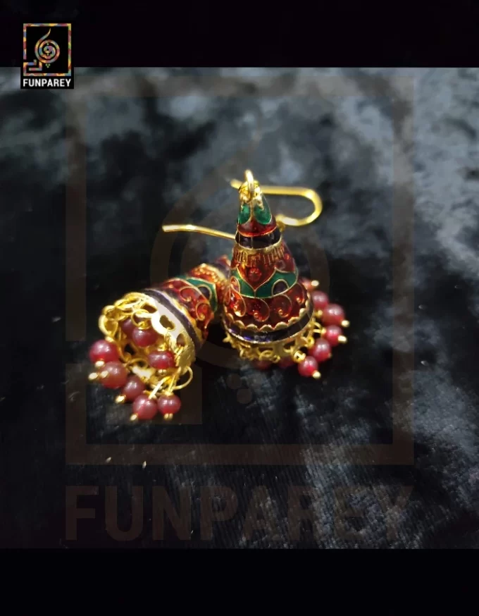 Ethnic Tribal Metallic Earrings "Chime RGB"