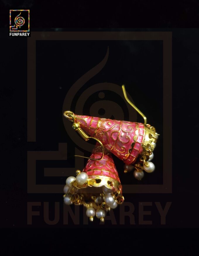 Ethnic Tribal Metallic Earrings "Chime Floral V2”