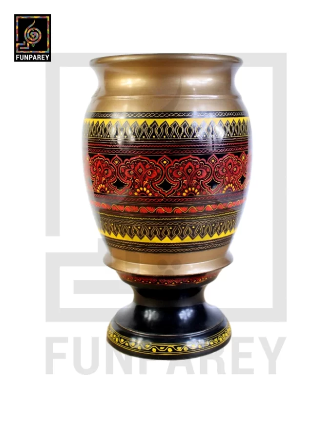 Wooden Planter Vase Naqshi Art - Image 4