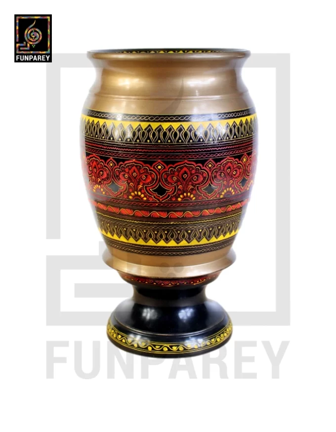 Wooden Planter Vase Naqshi Art - Image 3