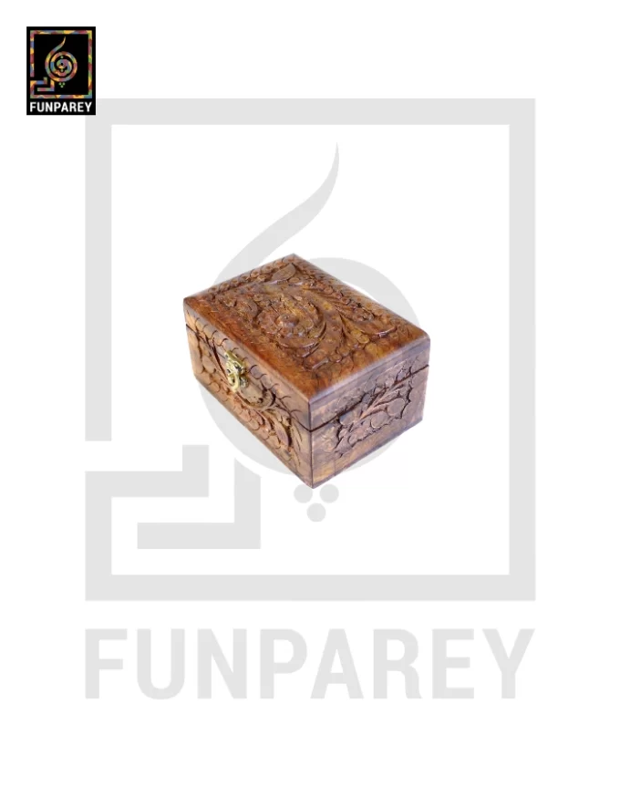 Hand Carved Jewelry Box - Premium 4/6 - Image 3