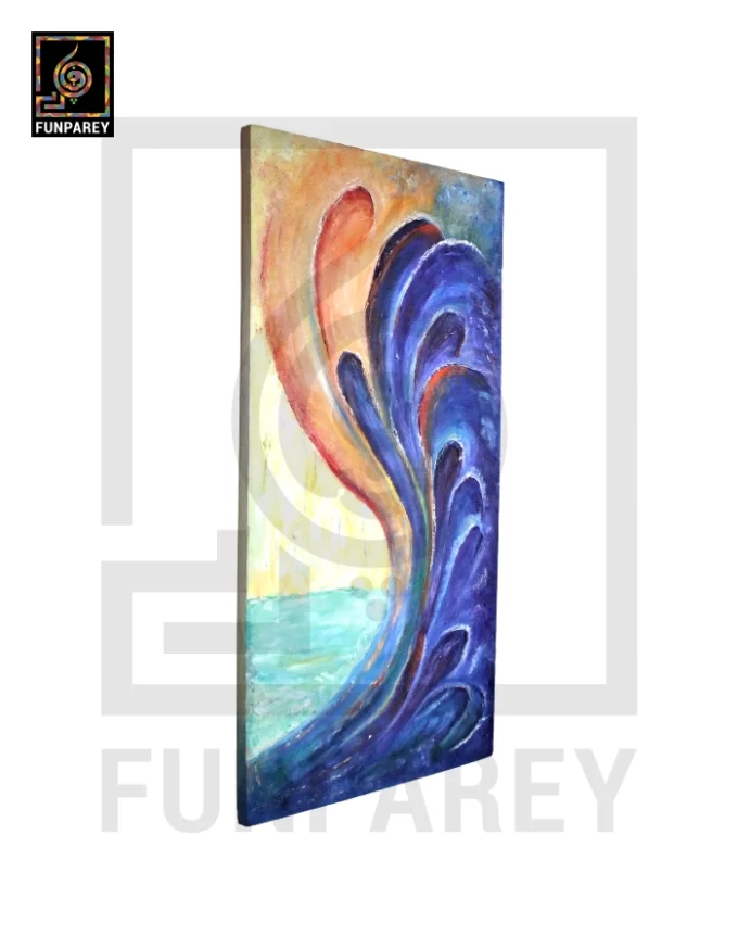 Abstract 3D Oil Painting "RIPTIDE" 18X36 - Image 3