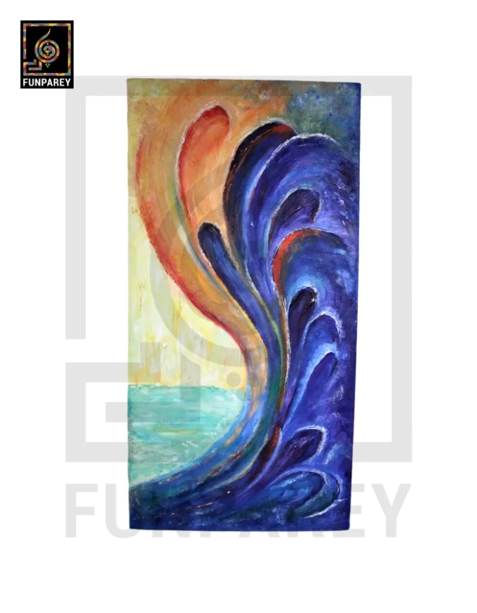 Abstract 3D Oil Painting "RIPTIDE" 18X36 - Image 7
