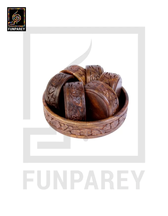 Hand Carved Premium Wooden Bowl Set - Image 11