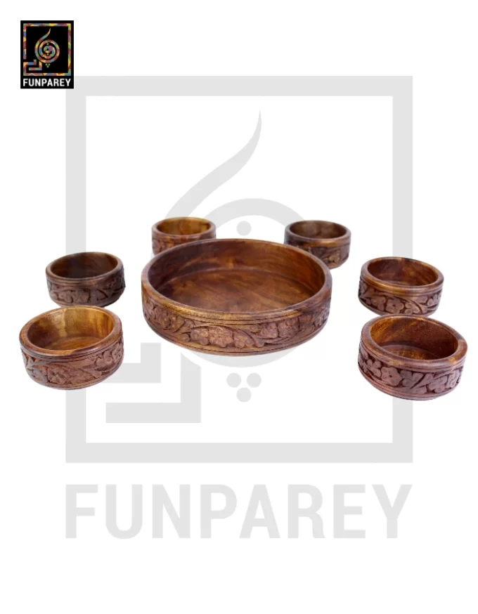 Hand Carved Premium Wooden Bowl Set - Image 3