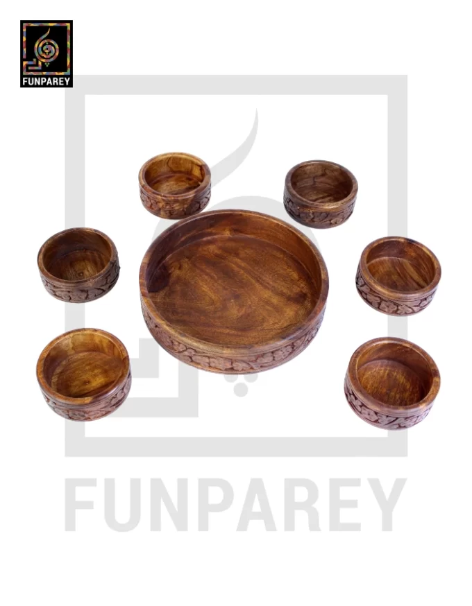 Hand Carved Premium Wooden Bowl Set - Image 4