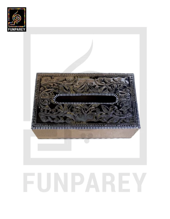 Premium Tissue Box with Embossed Foil Work Large - Image 4