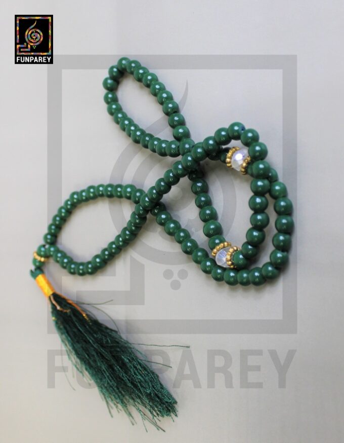 Tasbeeh / Misbaha Rosary 99 Beads - Myrtle green - Image 3