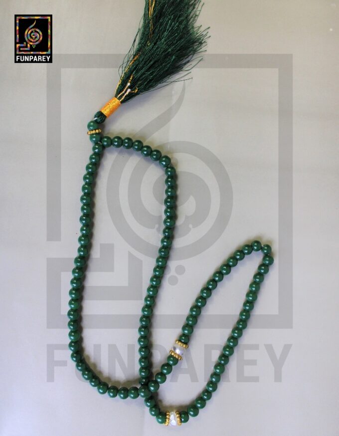Tasbeeh / Misbaha Rosary 99 Beads - Myrtle green - Image 4
